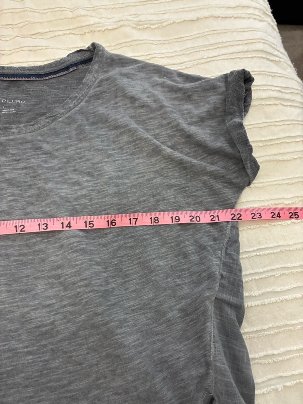 Pilcro Women's Gray Short-Sleeve Tee. Size small. Boho loose fit cotton - Picture 4 of 13